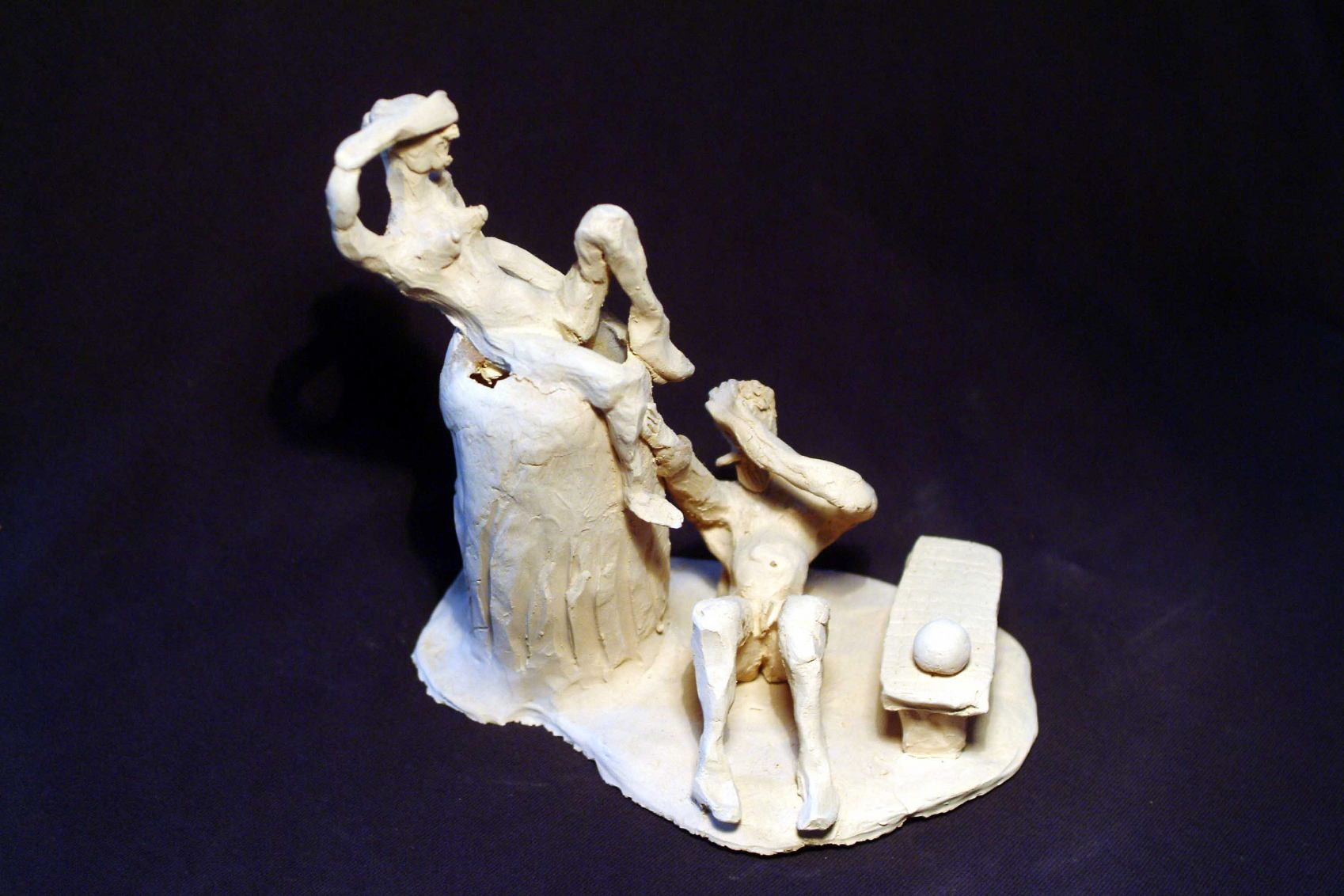 L'uomo e la donna 20x20x10 cm terracotta