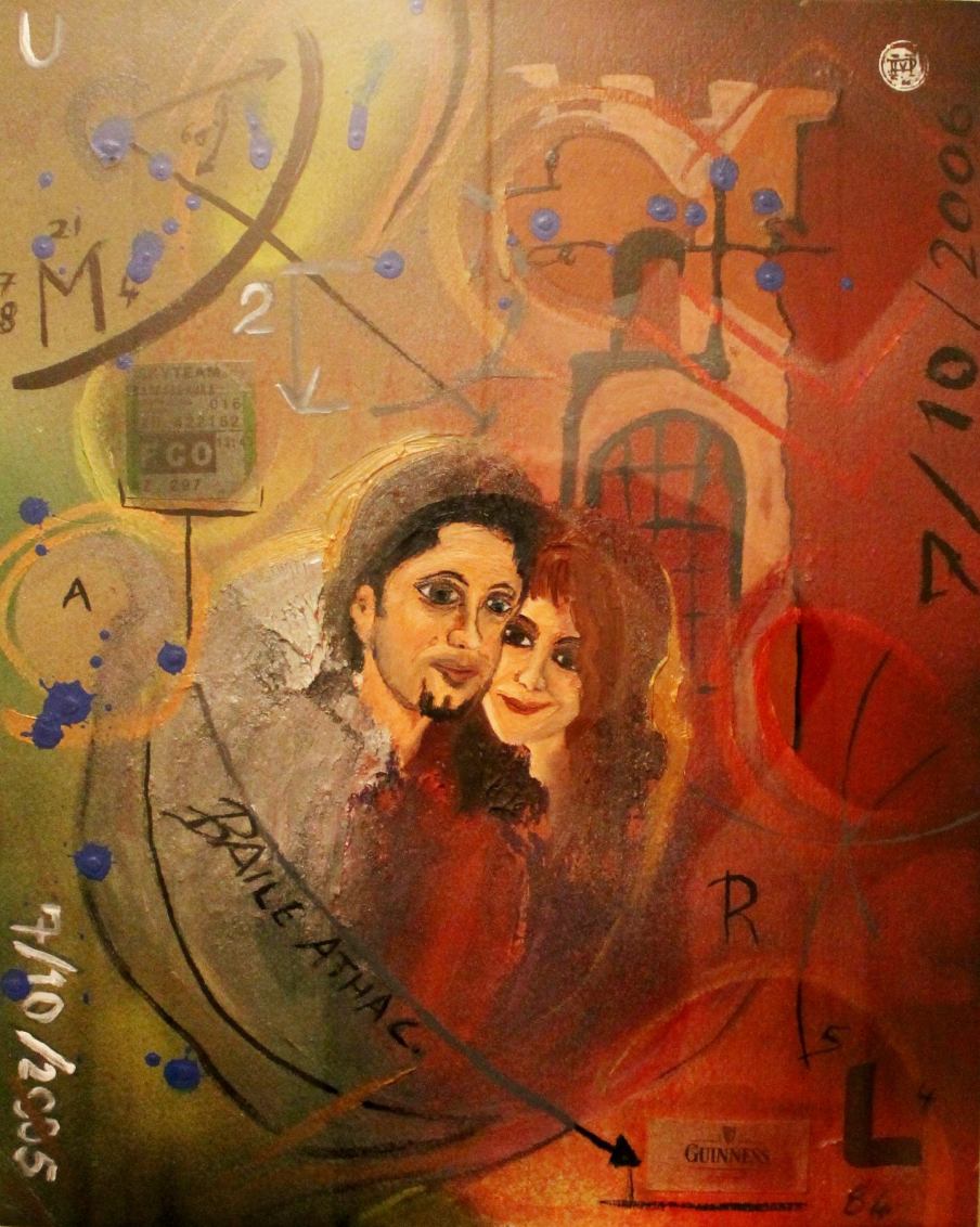 Diario 70 x 50 cm tecnica mista su cartone