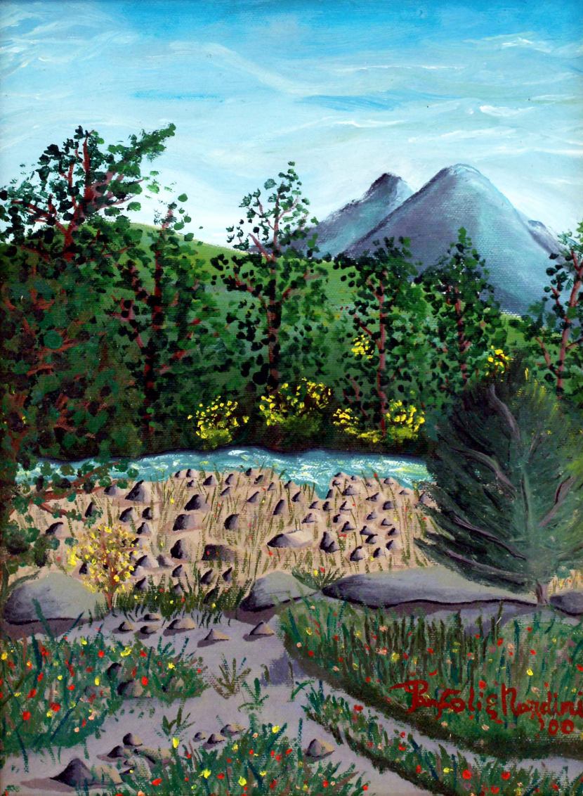 Fiume Paglia - eseguito insieme all'amico e artista Fabrizio Nardini 40 x 30 cm olio su tela (estemporaneo)