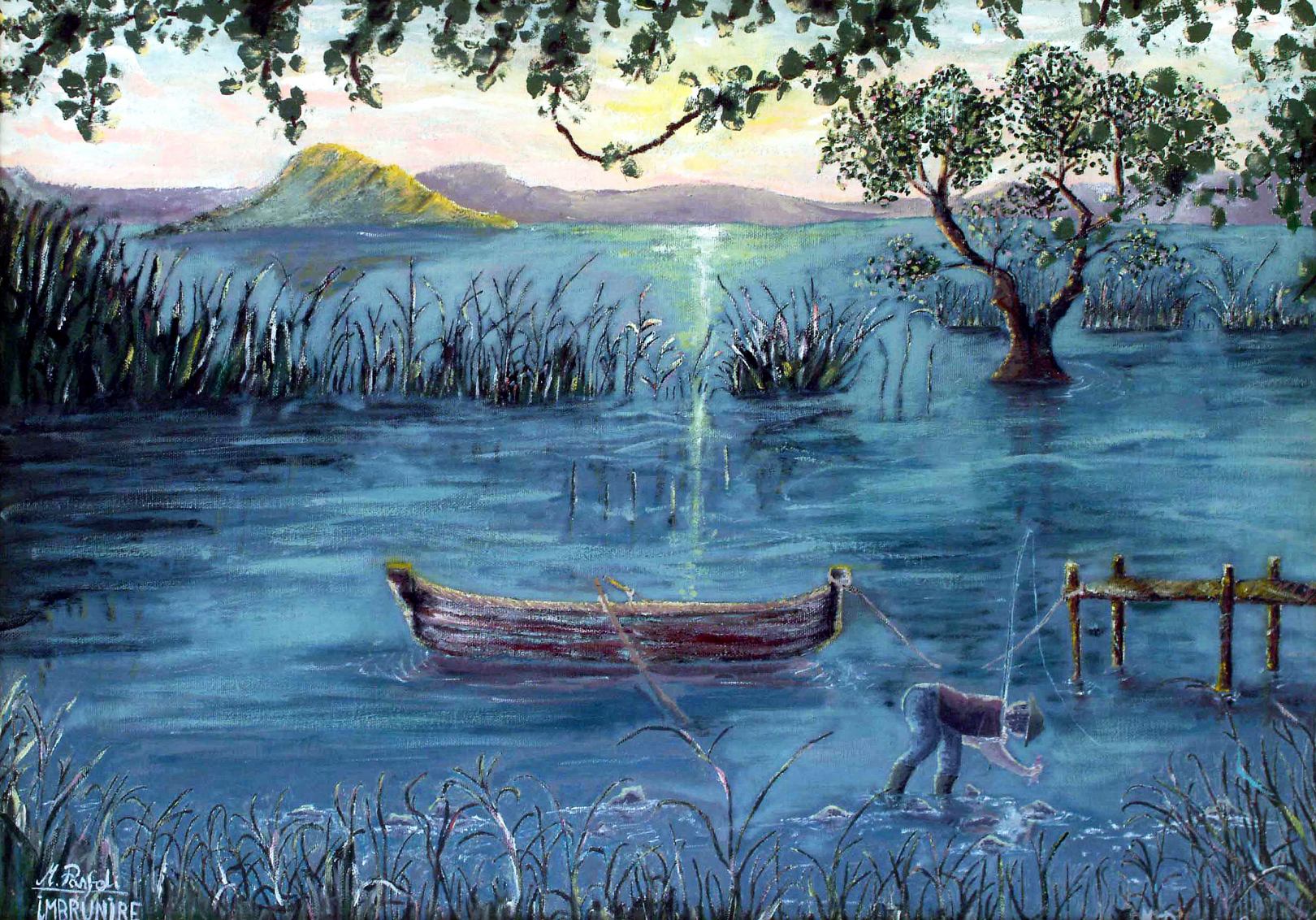 Imbrunire 50 x 70 cm acrilico su tela