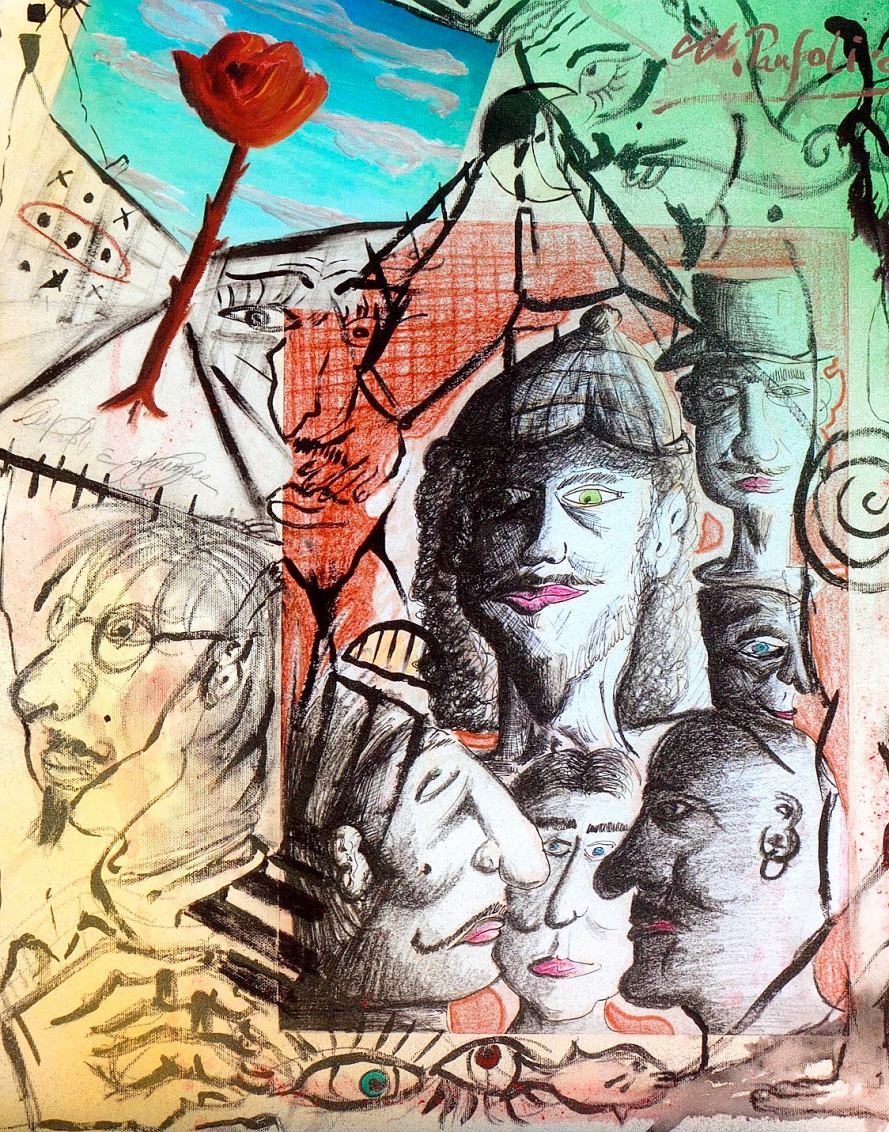 Antidea 60 x 50 cm tecnica mista su tela