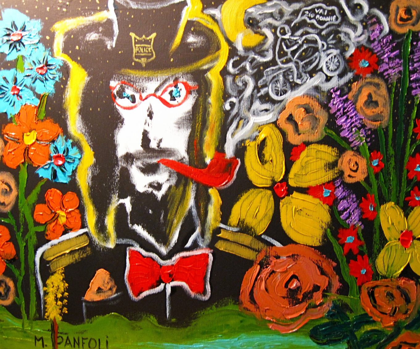 Vai zio bonnie 60 x 50 cm olio a spatola su tela