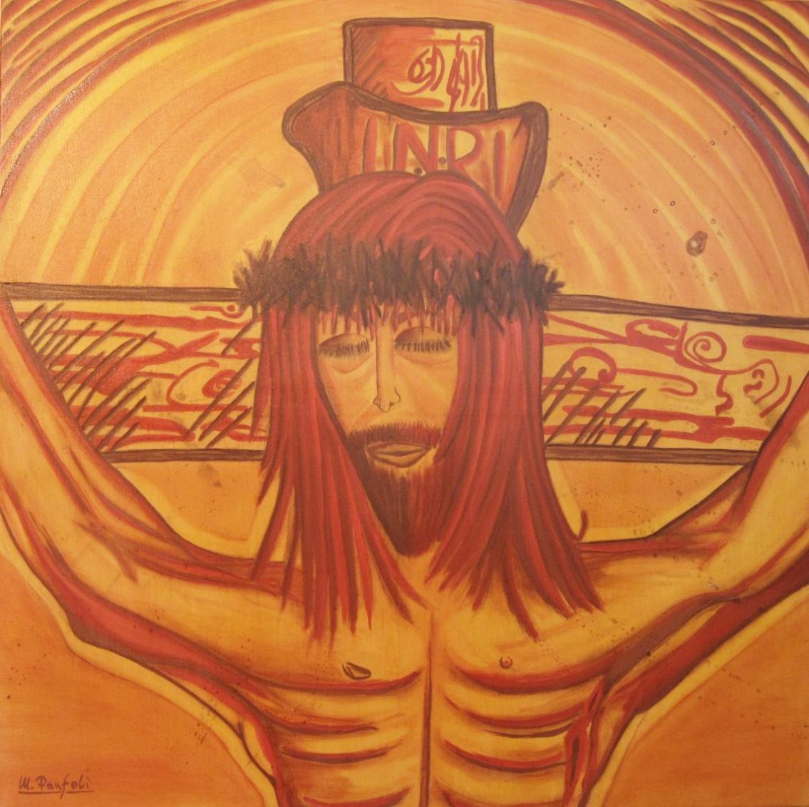 LA PASSIONE DIVINA 90 X 90 Cm - Olio su tela