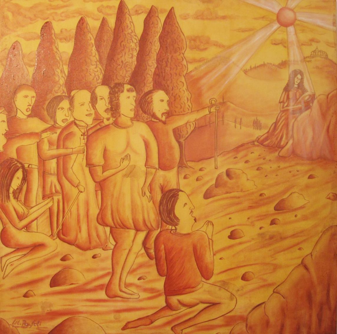 L' ANNUNCIAZIONE 90 X 90 Cm - Olio su tela
