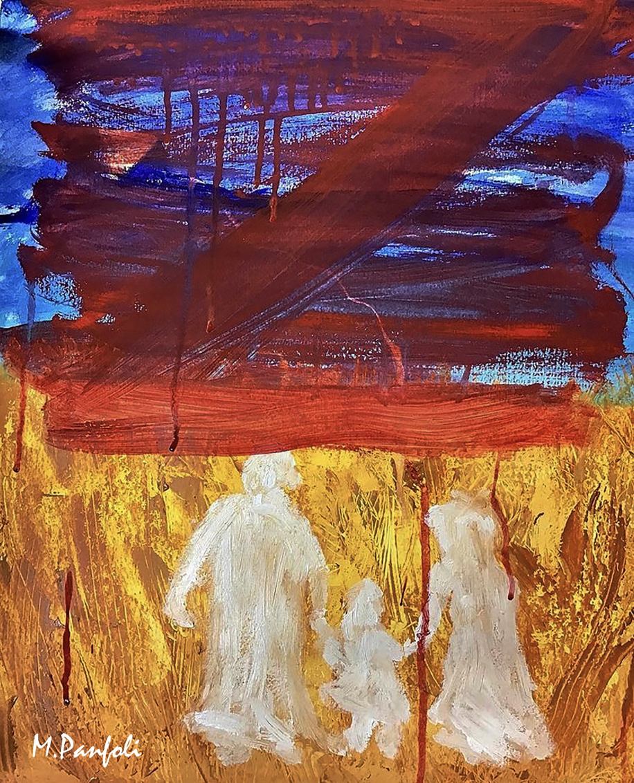 24.02.2022 - opera estemporanea - 40x50 cm - acrilico su cartone - IconArt