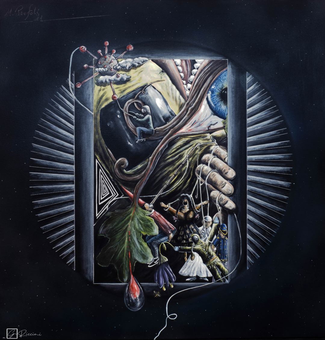 Egonauta - 100x100 cm - acrilico su tela - Iconart