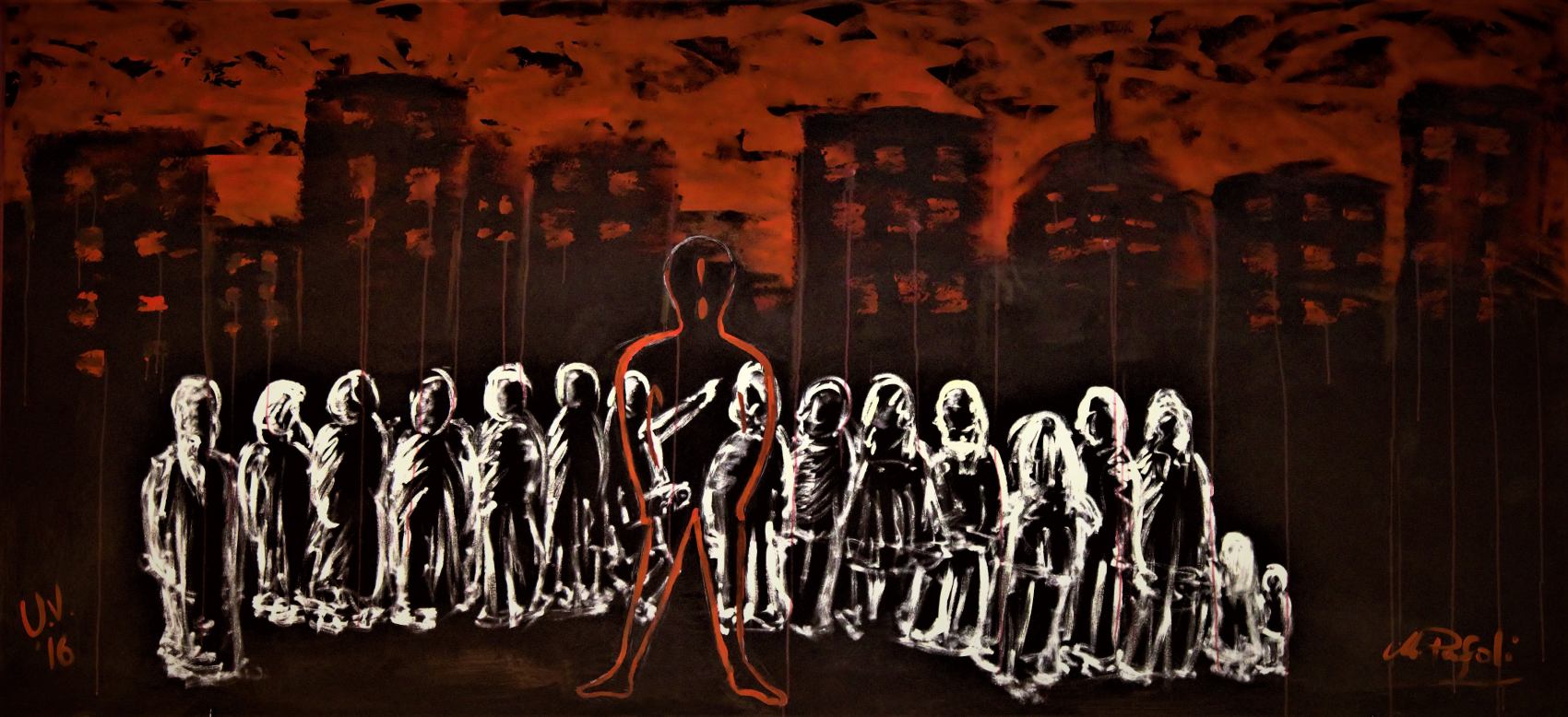 MegoLopolis – 130x280 cm – acrilico su tavola – IconArt