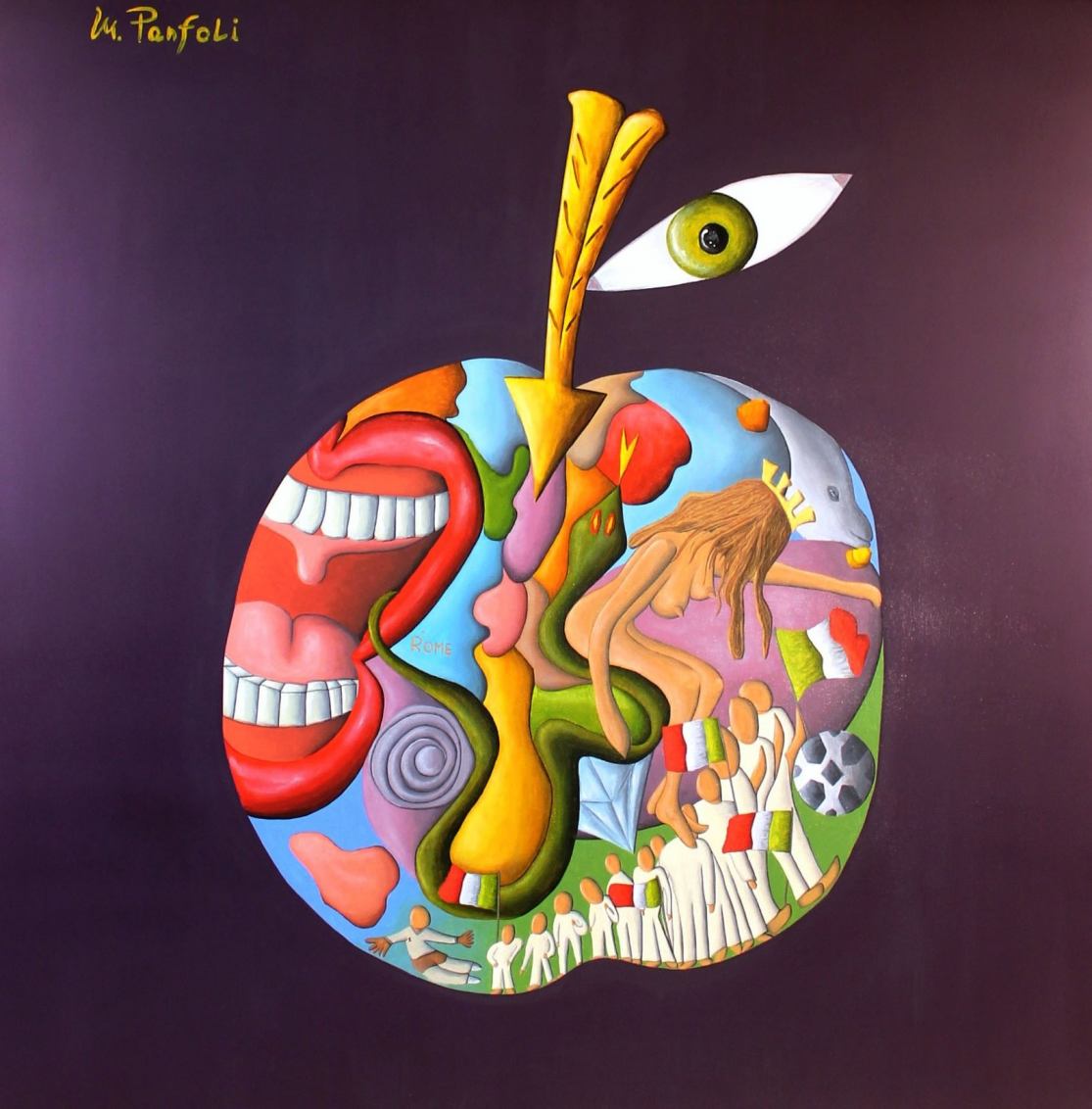 Peccato Originazionale - 80 X 80 cm - acrilico su tela - IconArt