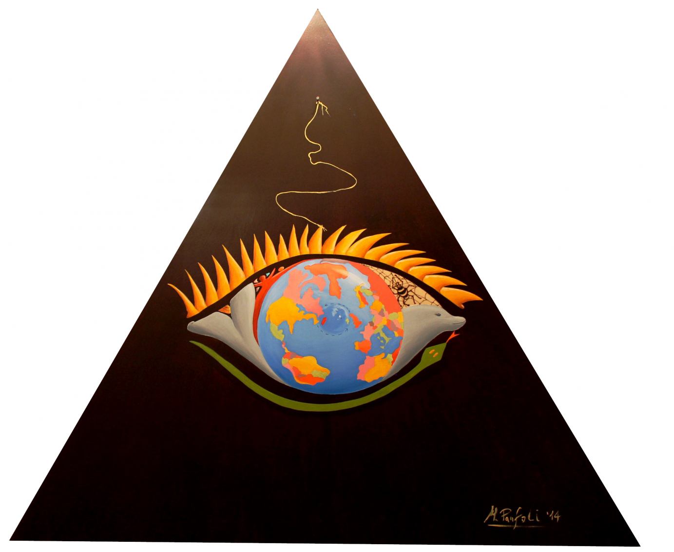 World Memory - 150X150X150 cm - olio su tavola - IconArt