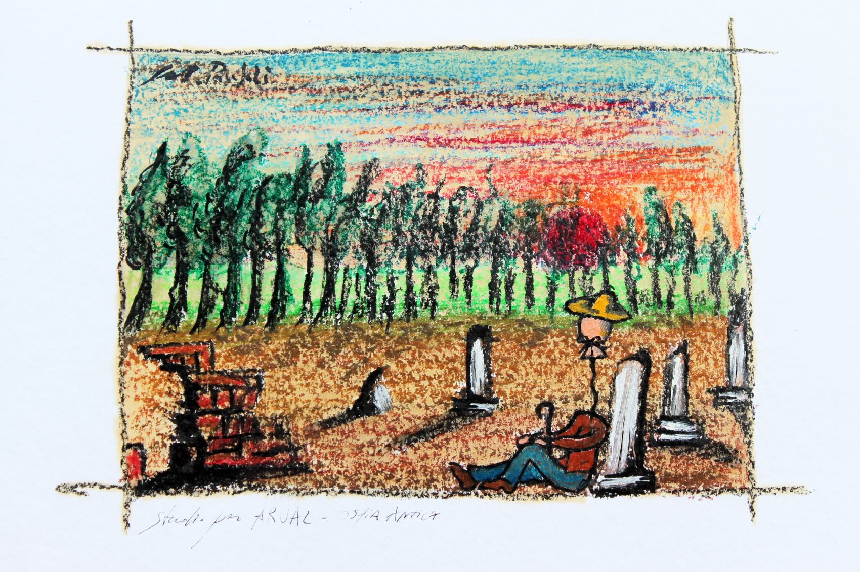 studio per AruaL (Ostia-Antica) 30 x 40 cm Tecnica mista su cartone