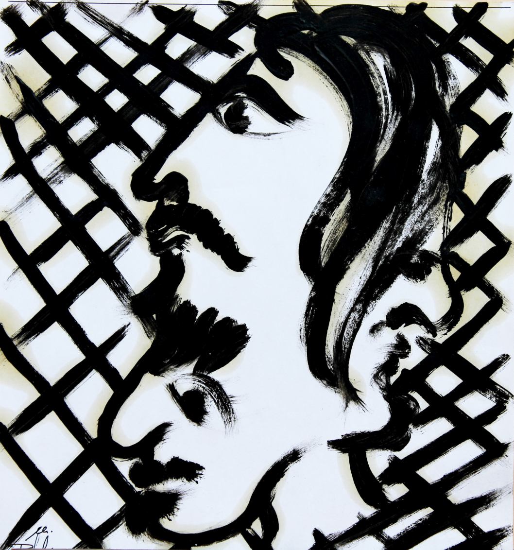 Unotrino, movimento adagio 21 x 22,70 cm acrilico su carta