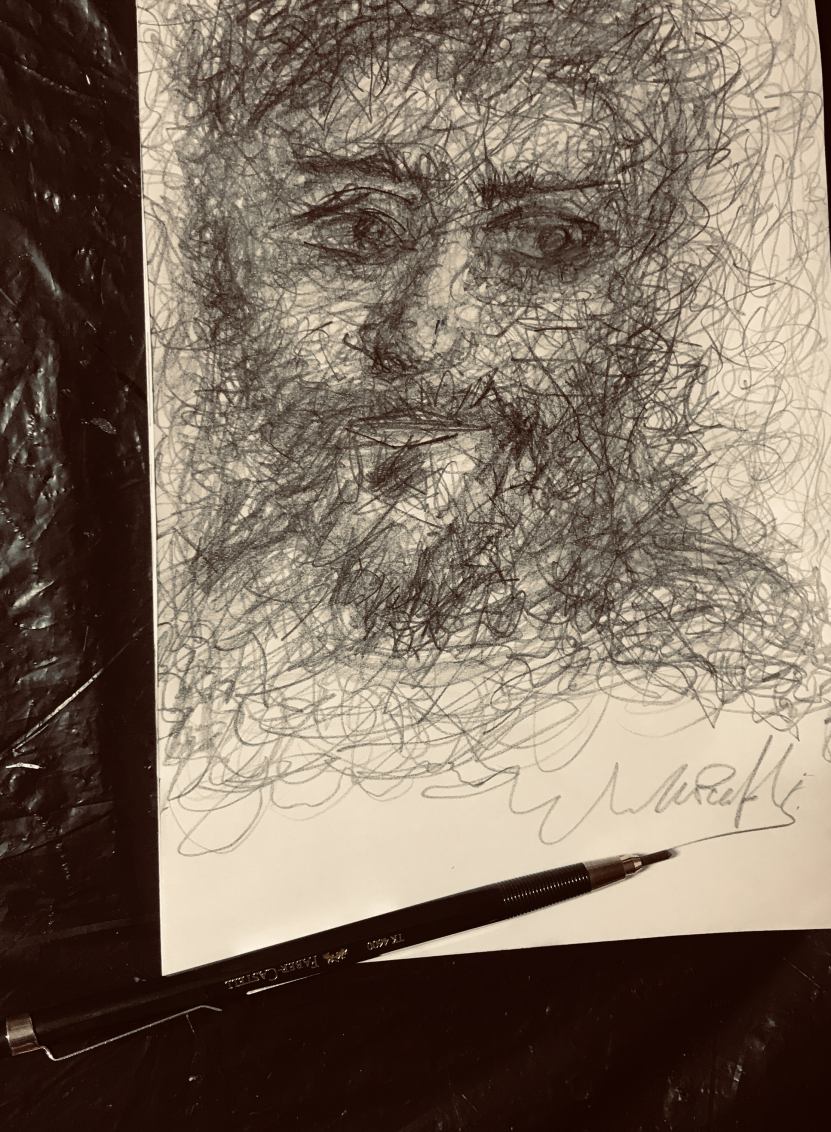 Ritratto di una linea - 18x22cm - matita su carta
