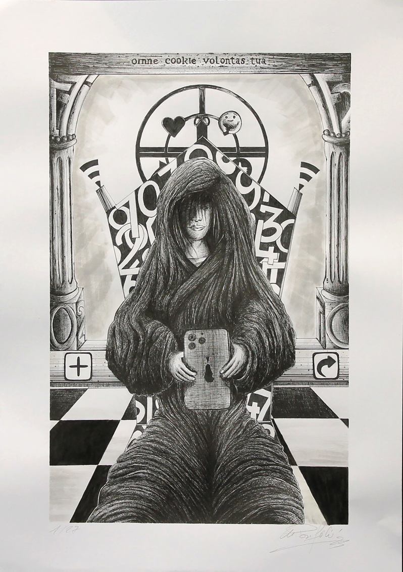 The new religion -  29,7x42 - China su carta_IconArt