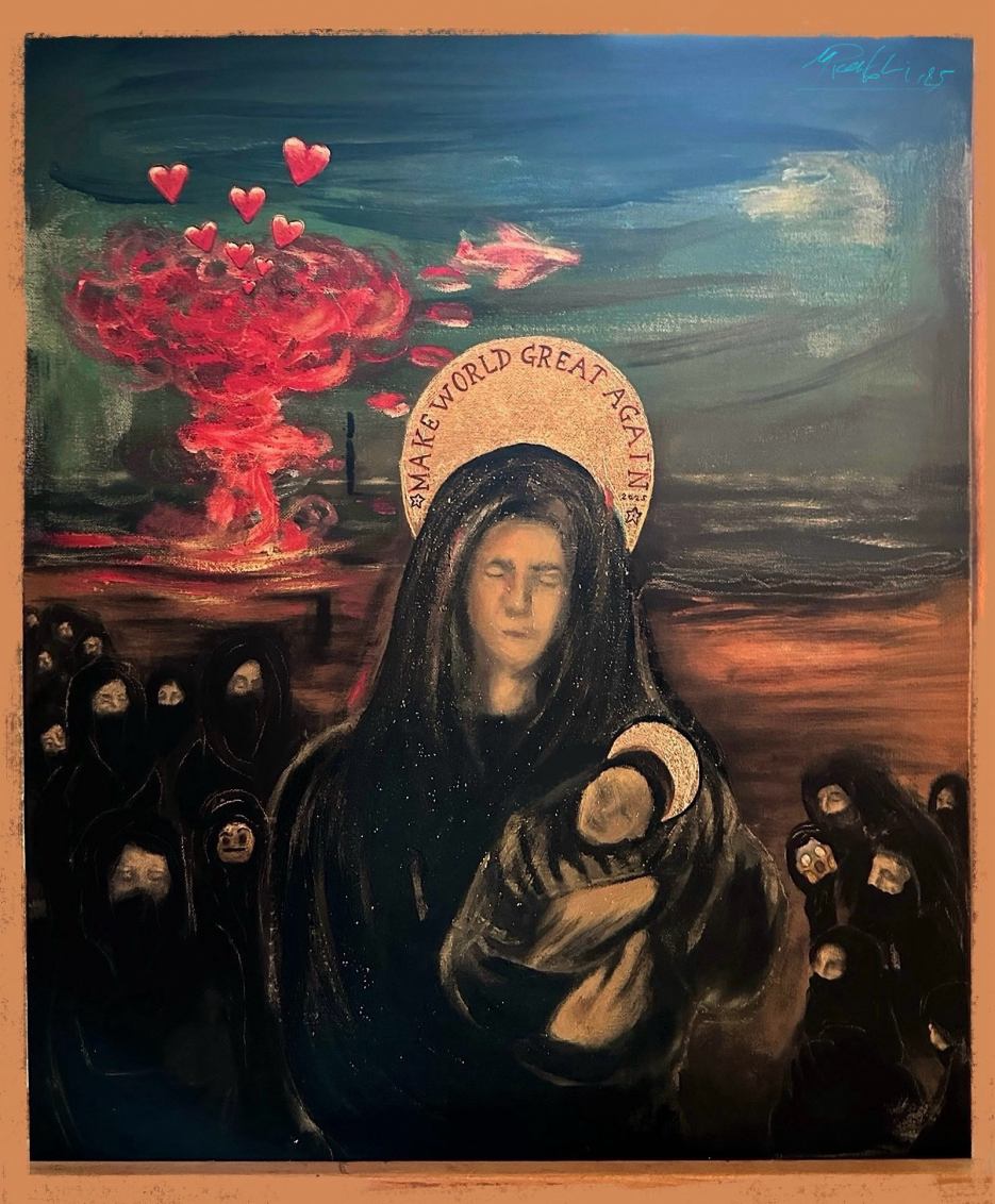 In the name of good - 50x60 cm, mixed media on canvas - IconArt