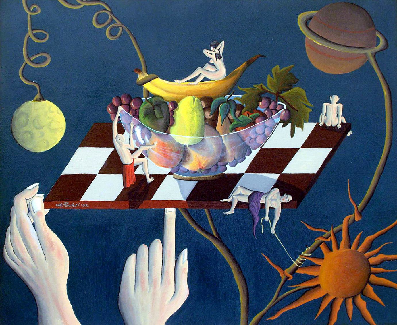 Macrocosmo (Macrocosmos) 50 x 60 cm. Oil on canvas.